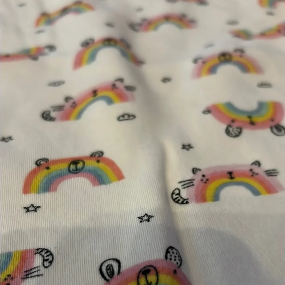 Set of 3 Colorful Rainbow and Striped Baby Burp Cloths